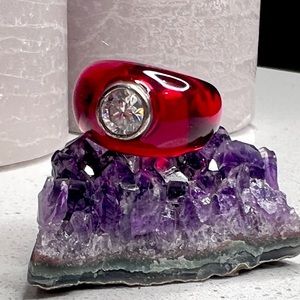 Retro Resin Handmade Cocktail Ring - Limited Edition. ♥️